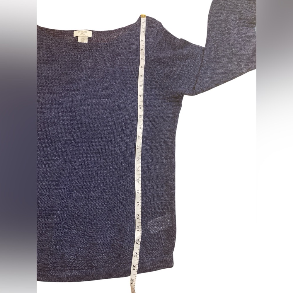 ST..TROPEZ West 100% Linen Sweater. Size Medium. - Picture 6 of 9